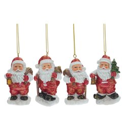 Украшение новогоднее "Санта", L5 W4 H8 см, 4в.