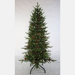 Елка искусственная "Зимняя краса" с подсветкой, L93 W93 H182 см, 250 LEDламп, работает от сети