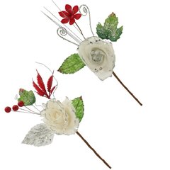 Цветок искусственный "Роза", L15 W9 H35 см, 2в.