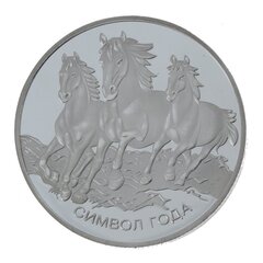 Изделие декоративное "Монета Лошадь", L4,5 W4,5 H0,5 см