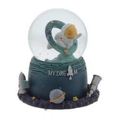 Фигурка декор "Космонавт" в стекл шаре (муз, подсвет, вьюга, движ, 3xAAA н/п), D10, Д15 Ш15 В16,5 см