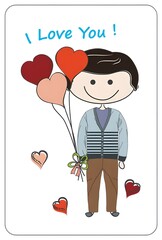 !Магнит именной "I love you"