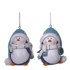 Фигурка декоративная подвесная "Пингвин",  L5 W5 H6,5 см, 2в.