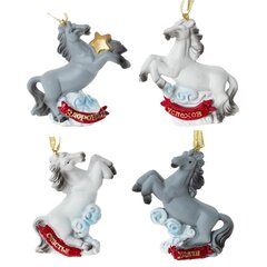 Фигурка декоративная подвесная "Лошадка", L6,5 W3 H7,5 см, 4в.