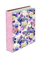 !09 Декоративная настенная ключница Лиловые букеты, 19х6х27 см на 3 ключа