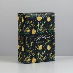 !09 Коробка складная (набор 3 штуки) «Шишки», 16 × 23 × 7.5 см.