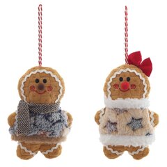 Игрушка набивная подвесная "Пряничный человечек", L9,5 W6 H14,5 см, 2в.