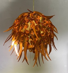 !09 Набор елочных шаров (набор 3 штук) «Orange», d=9 см, цвет оранжевый