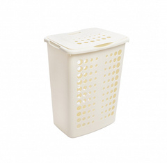 Корзина для белья VICTOR 40л кремовая