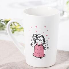 !09 Кружка «Ангел», 380 мл, фарфор, белая