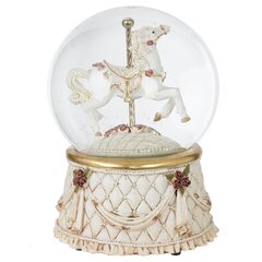 Фигурка декоративная в стекл шаре "Карусель" (ключ, муз,движ), D 10 см, L10 W10 H14 см