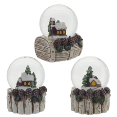 Фигурка декор в стекл шаре "Домик", D 4.5 см, L4,5 W4,5 H6 см, 3в.