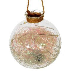 Украшение новогоднее "Шар" с подсветкой , D 10 см, L10 W10 H10 см