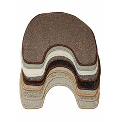 !КОВРИК ДЛЯ ТУАЛЕТА БЕЖЕВЫЙ МИКС 56*56СМ