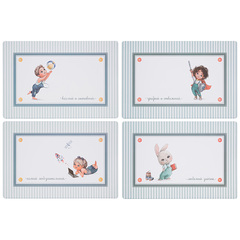 !НАБОР ПОДСТАНОВОЧНЫХ САЛФЕТОК "МОЙ ЛЮБИМЫЙ" ИЗ 4 ШТ., 45Х30 СМ