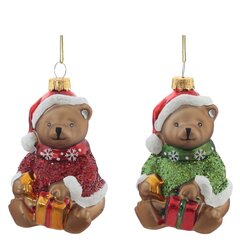 Украшение новогоднее "Медвежонок", L6,5 W7 H11 см, 2в.