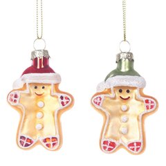 Украшение новогоднее "Пряничный человечек", L5 W2 H8 см, 2в.