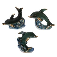 Фигурка декоративная "Дельфин", L12 W6 H10 см, 1 штука, дизайн микс
