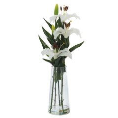 !09 Цветочная композиция "Лилии", L14 W14 H50 см