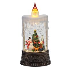 Изделие декоративное "Свеча" (подсвет, муз, вьюга, 3хААА н/п +USB), L12,5 W8 H25 см