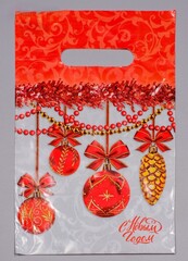 !Пакет "Бантики", 20 штук полиэтиленовый с вырубной ручкой, 20х30 см, 30 мкм