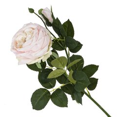 Цветок искусственный с каплями росы "Роза", L13 W14 H64 см