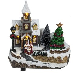 Фигурка декоративная "Рождество" (4 мелодии, подсвет, движ, 3xAA н/п, +USB), L19,5 W13,4 H21,5 см