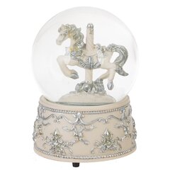 Фигурка декоративная в стекл шаре "Карусель" (ключ, муз), D 10 см, L10 W10 H14 см