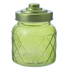 !09 Емкость для сыпучих продуктов, 10,7x10,7x14 см цвет зеленый