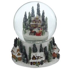 Фигурка декоративная "Рождество" в стекл шаре (свет, муз, вьюга, 3хAAA), D 15 см, L13 W14 H16 см