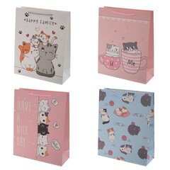 Пакет подарочный (бумага 210г/м2, блок микс 12шт), L18 W8,5 H24 см, 4в.