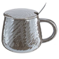 Кружка с крышкой и ложкой, 350 мл, L12,5 W9,5 H9 см