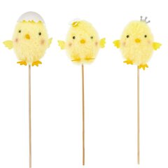 Изделие декоративное (вставка) "Цыпленок" (блок 12 шт) (7*6*8), L7 W6 H25 см, 3в.