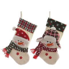 Носок для подарков "Снеговик", L25 W7 H49 см, 2в.