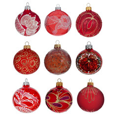 Украшение новогоднее "Шар" (блок 6 шт), L7 W7 H8 см, цена за 1 штуку, (в ассорт.)