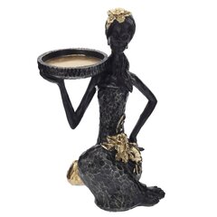 Фигурка декоративная "Африканка" с подставкой д/мелочей, L16,5 W12,5 H24 см