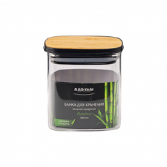 Банка для хранения сыпучих продуктов квадратная BAMBOO 650мл
