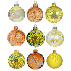 Украшение новогоднее "Шар" (блок 6 шт), L7 W7 H8 см, цена за 1 штуку, (в ассорт.)