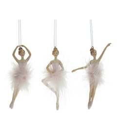 Изделие декоративное подвесное "Балерина", L3,5 W1,5 H12 см, 3в.