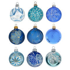 Украшение новогоднее "Шар" (блок 12 шт), L6 W6 H7 см, цена за 1 штуку, (в ассорт.)