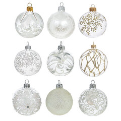 Украшение новогоднее "Шар" (блок 12 шт), L6 W6 H7 см, цена за 1 штуку, (в ассорт.)