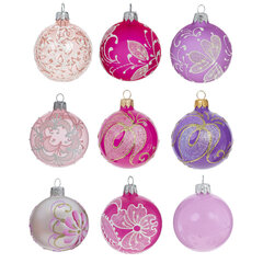 Украшение новогоднее "Шар" (блок 12 шт), L6 W6 H7 см, цена за 1 штуку, (в ассорт.)