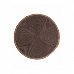 Сервировочная салфетка круглая JUTE 38см свето-коричневая