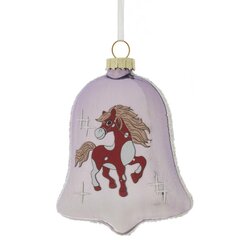 Украшение новогоднее "Колокольчик с лошадкой", L8 W2,5 H11 см