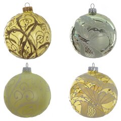 Украшение новогоднее "Шар" (блок 4 шт), L10 W10 H11 см, цена за 1 штуку, (в ассорт.)