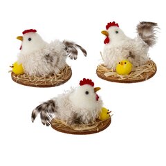 Фигурка декоративная "Курица" (блок 12шт), L8 W8 H6 см, 3в.