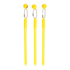 !09 Ручка гелевая-прикол (набор 3 штуки) "Смайл", подвеска, МИКС