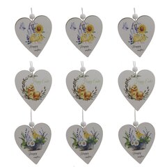Набор из 9-ти изделий декоративных подвесных "Сердце" (5*0,5*6), L19,5 W6,5 H2 см
