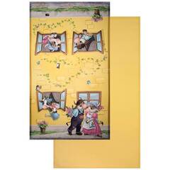 !09 КОМПЛЕКТ ИЗ 2-Х ШТУК - ПОЛОТЕНЦЕ "СВИДАНИЕ" 70*40 СМ. 100% ХЛОПОК ЦВЕТ ЖЕЛТЫЙ