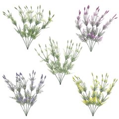 Цветок искусственный "Амброзия", L10 W10 H40 см, 5в.